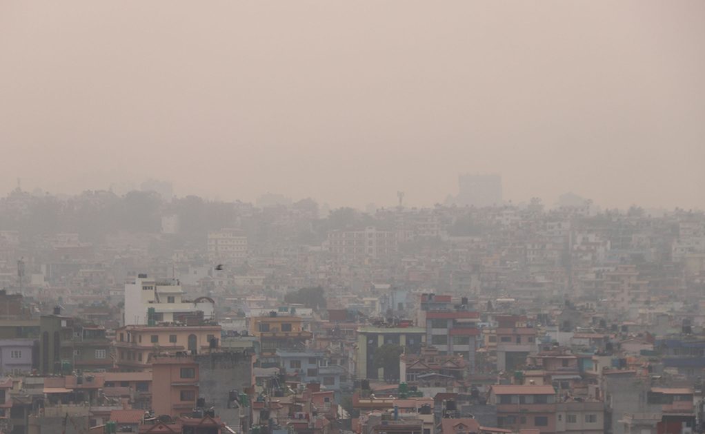 काठमाडौंको वायु प्रदूषण ‘अति अस्वस्थकर’ स्तरमा