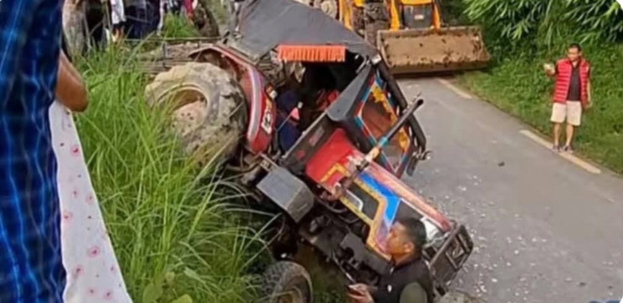 ट्रयाक्टरको चक्कामा परेर सहचालकको मृत्यु